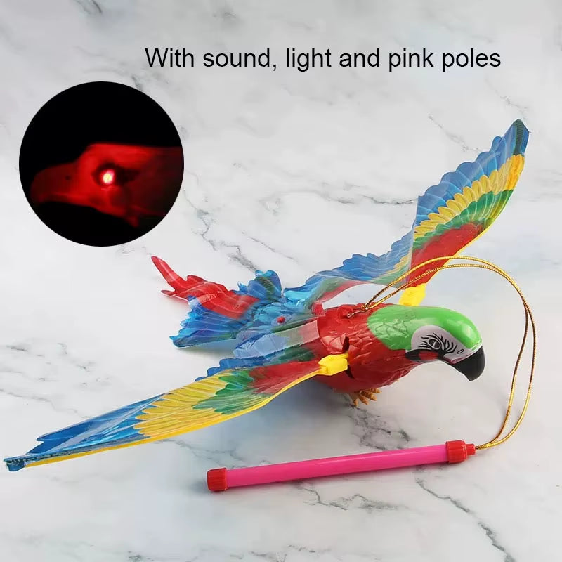 Simulation Bird Interactive Cat Toys Electric Hanging Eagle Flying Bird Cat Teasering Play Cat Stick Scratch Rope Pet Toys